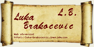 Luka Brakočević vizit kartica
